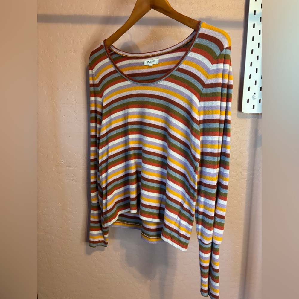 Madewell Striped Bubble Sleeve Top